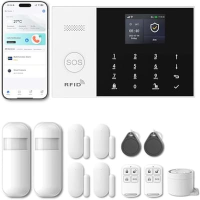Draadloos Home Alarm Systeem met Bewegingssensor en Deurraam Sensoren