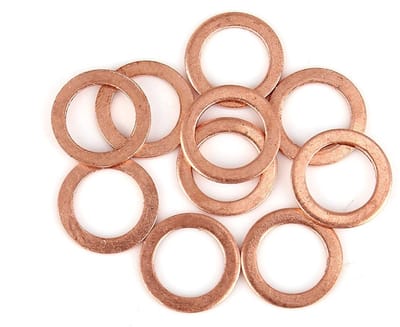 10 Stuks Koper Schijven 14mm Binnen Diameter en 20mm Buiten Diameter met 1.5mm O-ring voor Afdichting