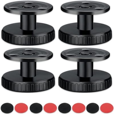 Dailygoods - HhBdy 27-40 mm in hoogte verstelbare poten, 4 stuks meubelpoten, in hoogte verstelbaar, twee installatiemethoden, verstelbare poten met dubbelzijdig plakband en anti-slip pad voor bedden, kasten