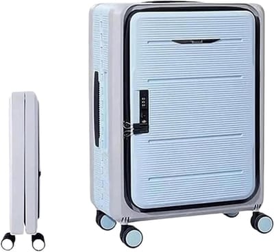 Reiskoffer Opvouwbaar - Trolley Handbagage - Zakenreizen - Voorlader Ontwerp - 20 inch - Multi