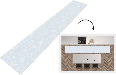 Keukenloper - Loper keuken - Winter - Sneeuwvlok - Design - 300x50 cm - Keukenloper vinyl