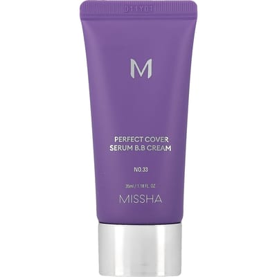 Missha Perfect Cover Serum BB Cream, Kleur 33 Tan, 35ml (1,18 vloeibare ounces) pink