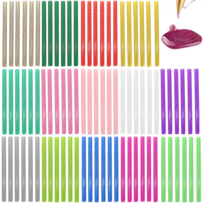 Kleurige Hete Lijmpatronen - 14 Kleuren, 84 Stuks - Voor Creatieve DIY Projecten en Decoratie