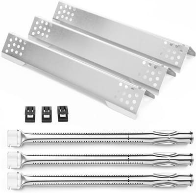 40.2 cm RVS Branderdeksel en Vervangende Onderdelen voor Videro G3, G4 en G6 Series, Inclusief Vlamverdeler, Set van 3