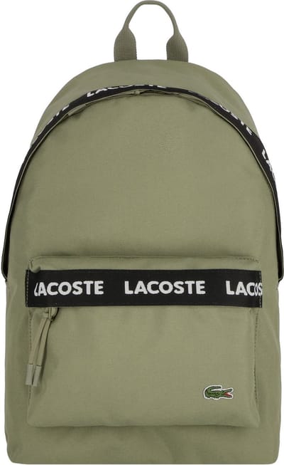 LACOSTE Vrije tijd rugzak Rugzak met laptopvak Neocroc Logo-Backpack Tape Kaki