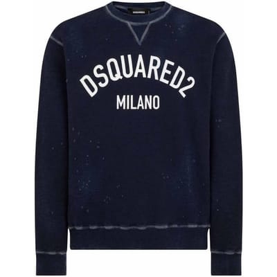 Dsquared2 Milano Logo Cool Fit marineblauw sweatshirt
