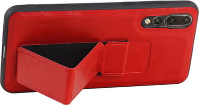 Grip Stand Hardcase Backcover - Telefoonhoesje - Achterkant Hoesje - Geschikt voor Huawei P20 Pro - Rood