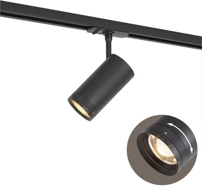 QAZQA iconic zoom - Moderne LED Spot railsysteem verlichting, railverlichting - 1 lichts - L 13 cm - Zwart - Woonkamer