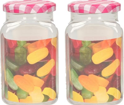 Plasticforte Weckpot/inmaakpot Classic - 2x - 500ml - kunststof - draaideksel - roze - D7 x H13 cm