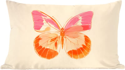 Sierkussens - Kussentjes Woonkamer - 60x40 cm - Oranje - Vlinder - Minimalistisch