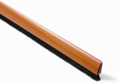 Tochtstopper met borstel - Deurstrip - Tocht weren - Gebogen vorm - 82 cm - Licht hout