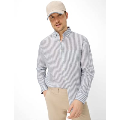 Brax Heren Overhemd  Style DANIEL thyme, groen, maat XXXL