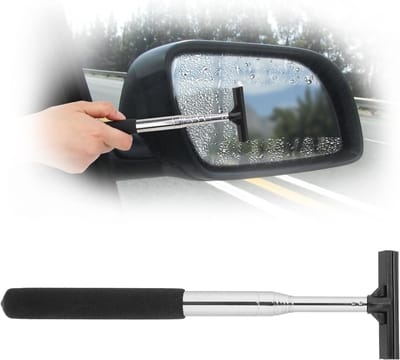 Famanu - Professionele uitschuifbare raamtrekker 98 cm met lange steel, zwart