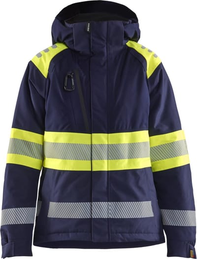 Blaklader 4470-1977 Dames Winterjas High Vis - Marine/High Vis Geel - L