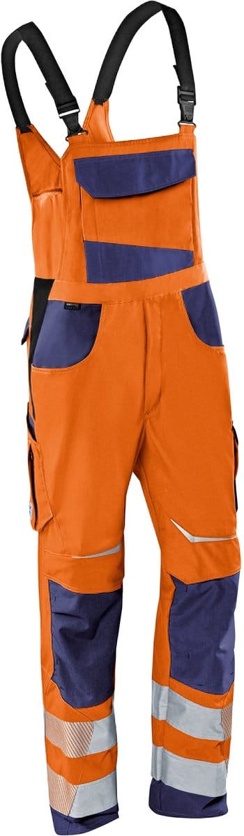 KUBLER REFLECTIQ 32078340 Hi Vis Reflecterend Amerikaanse Overall HEREN Overall Werkkleding Oranje Blauw - Met Kniezak
