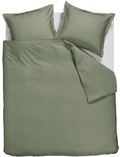 Ambiante Satin Uni dekbedovertrek - Lits-Jumeaux - 240x200/220 - Groen