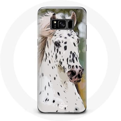 Hoesje - Appaloosa - Samsung Galaxy S8 - Hard - Bescherming - Wit paard wit