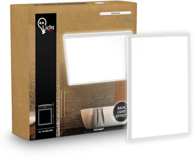 B.K.Licht Shallow - LED Badkamerlamp Plafonniere - paneel plafondlamp - badkamerverlichting met neutraal wit licht - IP44 - 29 x 29 cm - wit