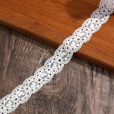 Vintage Kantlint 10m 2.5cm voor Naaiwerk, Kostuums en Huisdecoratie - Perfect voor Ambachten en Cadeauverpakking