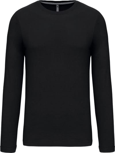 Kariban T-shirt ronde hals lange mouwen K359 - Black - 4XL