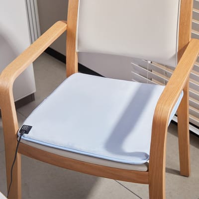 Lexorion Aqua - Warmte Kussen - Verwarmd Stoelkussen - Grafeen - 3 Warmtestanden - Wasbaar - Zitkussen - Instelbare Thermostaat & Oververhittingsbeveiliging - USB Aansluiting - 45x45 cm - Blauw