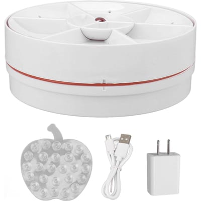 Machine à laver à ultrasons Turbo, mini-turbine portable pour évier, maison et voyage L white