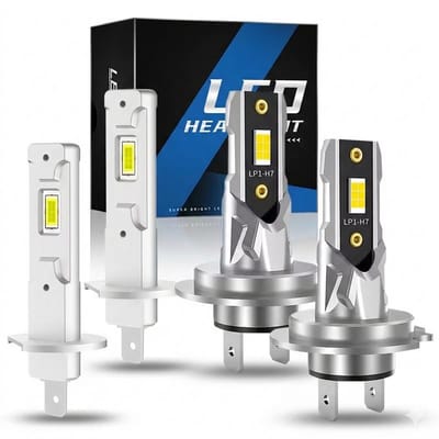 Dimlicht LED 4-delige H7 H1 LED-koplampenset, 6000K koelwit 300%