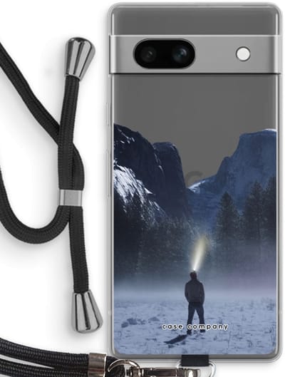 Case Company® - Hoesje met koord geschikt voor Google Pixel 7A hoesje met Koord - Wanderlust - Telefoonhoesje met Zwart Koord - Bescherming aan alle Kanten en Over de Schermrand