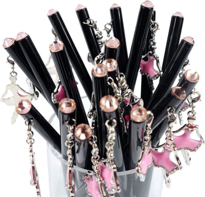 Music Gifts - Balpen met Balletdanseres - Roze kristal - Muziekcadeau