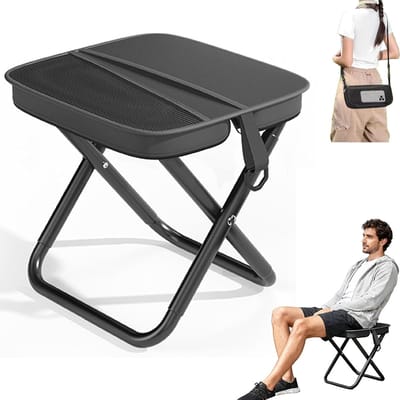 Thijox - Draagbare Klapkruk 26 cm - Opvouwbare Campingstoel - Duurzaam en Lichtgewicht - 120 kg - Mini Stoel voor Reizen, Wandelen, Picknick, Kamperen