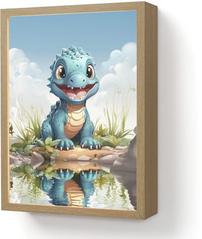 Wandlamp 30x40 cm - Oplaadbaar - Draak - Blauw - Jongens - Kinderen - Wandlampen binnen woonkamer - Slaapkamer lamp - Decoratieve nachtlamp - Vloerlamp draadloos