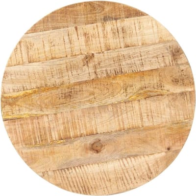 Bistrotafel Rond - Eettafel Keukentafel - Eten Borrelen - Handgemaakt Mangohout - 60x75 cm - Natuurlijk Bruin