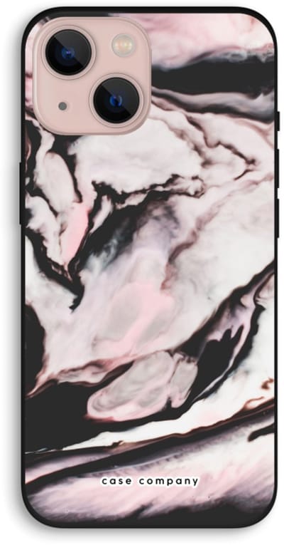 Case Company® - Hoesje geschikt voor iPhone 13 hoesje - Roze stroom - Biologisch Afbreekbaar Telefoonhoesje - Bescherming alle Kanten en Schermrand