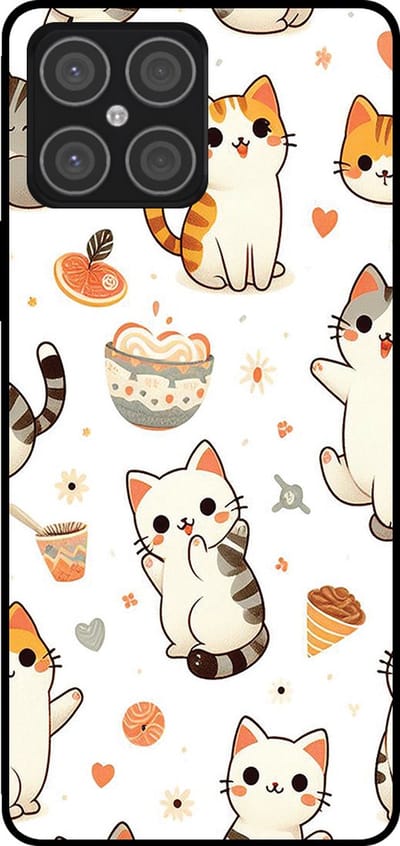 Smartphonica Telefoonhoesje Geschikt voor Huawei Honor X8 4G met katten opdruk - TPU backcover case cat design geschikt voor Huawei Honor X8
