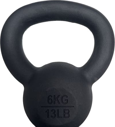 AJ-Sports Kettlebell Pro Gietijzer 6 kg - Kettlebell - Gewichten - Krachttraining - Zwart - Fitness - Geschikt voor Crossfit & Fitness