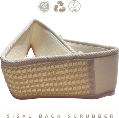 Massage Borstel - Massage brush / Lichaamsborstel | scrub spons - badspons - douchespons - Rugmassage- | Sauna & Welness | Badborstel - Saunaborstel - Rugborstel - Huidborstel - Douche borstel - Wasborstel - Beige