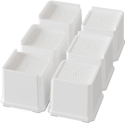 Bedverhogers 10 cm - 6 Pack Zwart Meubelliften voor Comfort en Ruimtebesparing