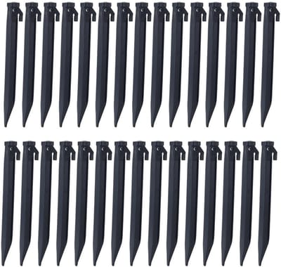 Dailygoods- Tent Haringen 30 Stuks - 20 cm Plastic - Opblaasbare Inzet - Camping/Strand - Tuin - Buitendecor - Stabiele Prestaties - Grondpennen