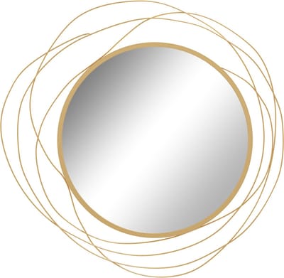 HOMCOM wandspiegel - metaal en glas - 65 x 1 x 65 cm - goud