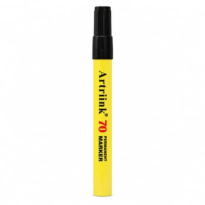Oliehoudende marker - zwart - enkele punt - waterbestendig, sneldrogend en niet uitwisbaar - losse pen