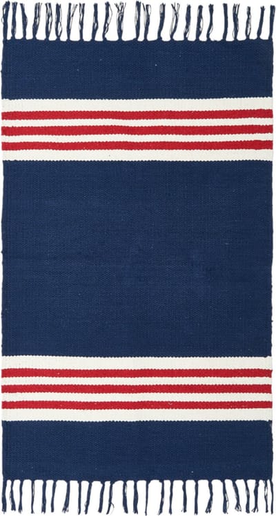 Kleed navy-rood-wit gestreept - Batela