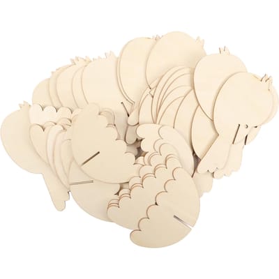 20 pièces Découpes d'oiseaux en bois DIY Innovantes Stéréoscopiques à Suspendre Tranches de bois inachevées avec corde en sisal pour l'artisanat Décoration d'intérieur beige
