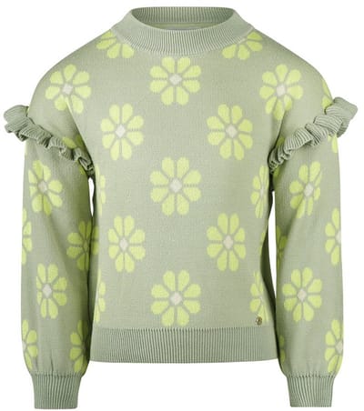 Koko Noko Meisjes Trui - Faded green