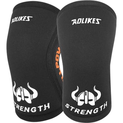 Manchons de coude Aolikes 7 mm 1 Paire Support Haute Performance pour l'Haltérophilie Powerlifting Entraînement L