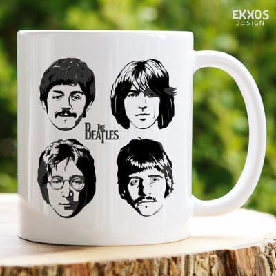 The beatles mok - Valentijn cadeautje voor hem - Valentijn cadeautje voor haar - Moederdag cadeau - Moederdag - Valentijdag cadeau - Cadeau voor vrouw - Mokken en bekers - Cadeau voor moeder - Mama cadeau - Valentijndag - Theeglazen - Koffiemok