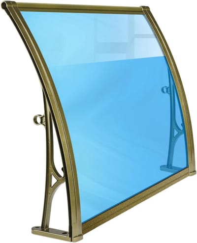 Raam Luifel - Buiten Overkapping - Bescherming Ramen Deuren - Hoge Veerkracht Polycarbonaat - 60x100cm - Geel