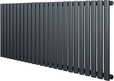 Ovale design radiator - 1 kolom - 600x1440 mm - grijs