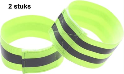CHPN - Reflecterende band - Reflectieband - Sportband - 2 stuks - Hardloopband - veiligheid - Geel - Reflectie - Verstelbaar - Universeel