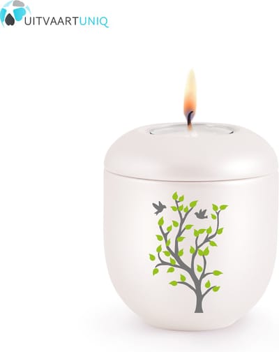Mini urn Parlemoer voorjaar – met lichtje