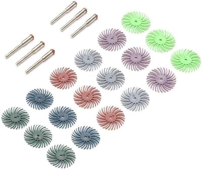 Solidchoice - Set van 18 Radiale Borstel Discs met Diverse Korrelgroottes
